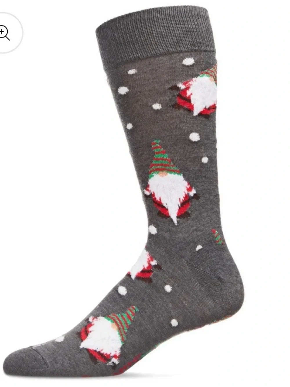 MeMoi Men’s Holiday Socks 2 Pair Shoe Size 8-12,  Red / Dark Grey Heather